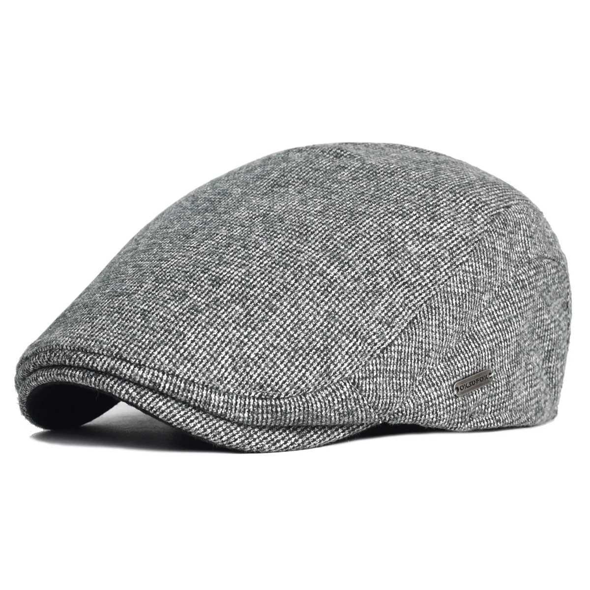 Caps Hats Autumn winter thick and warm news boy hat mens soft beret casual and fashionable detective hat retro driver flat hat H241223
