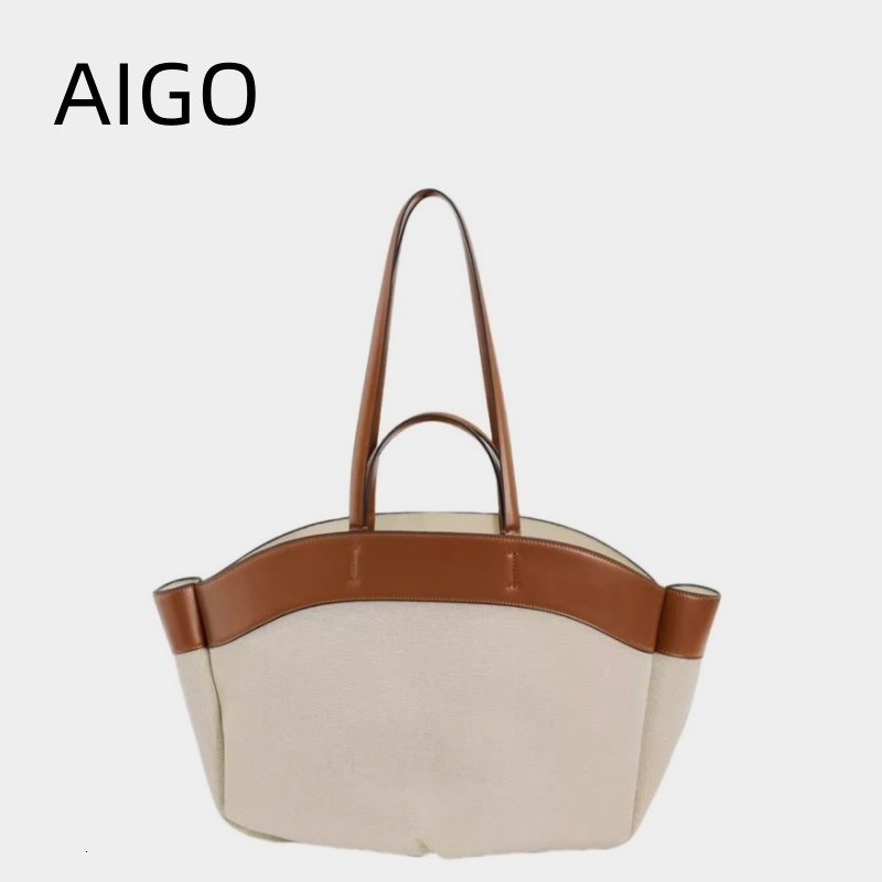 Canvas Splicing Tote Bags For Women Designer Handbag Purse New Large Capacity Commuting Shopping Bolsas