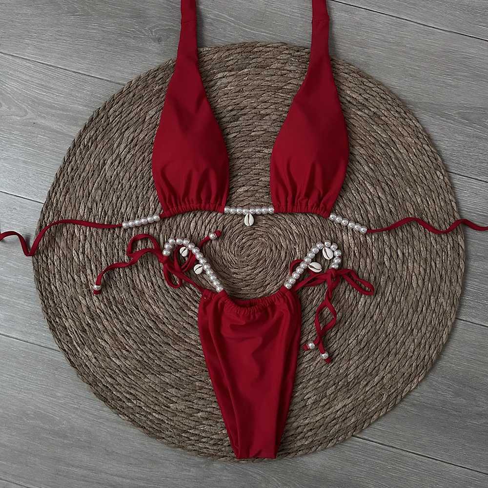 Sexy Micro Thong Bikini 2024 Women Swimsuit Female Swimwear Bikinis Set Brazilian Beach Wear Bathing Suit BiquiniXJ241223