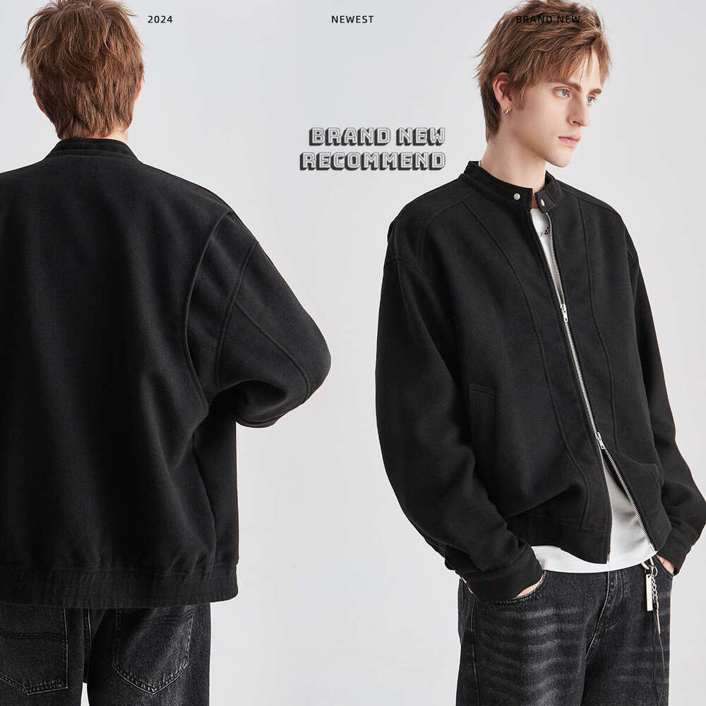 Wear | Men's Woolen Coat Autumn/Winter New Style High end Trendy Versatile Loose Zipper Casual Jacket