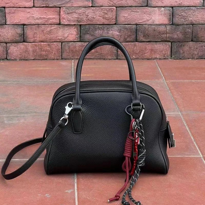 Genuine Handbag 26Cm/22Cm Top Layer Leather New Woman Shoulder Crossbody Bag Commute Versatile Soft