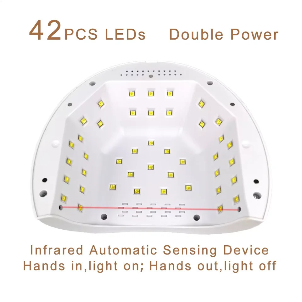 80w 2IN1 Nail Dryer 42LED Nail Lamp UV Lamp For Curing All Gel Nail Polish With Motion Sensing Manicure Pedicure Salon Tool 241223