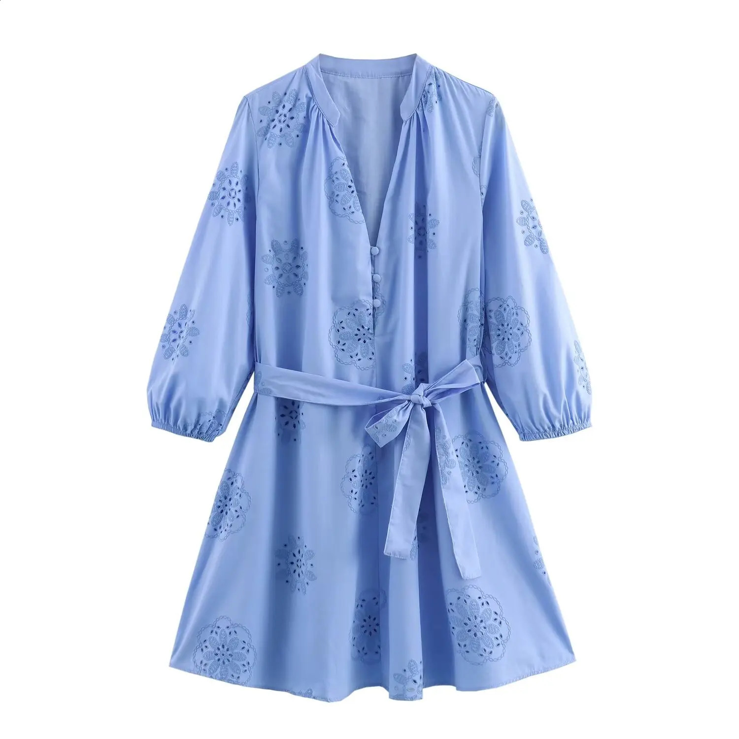 Womens Summer Fashion Belt ed Shirt Dress Casual Chic Mini 241218