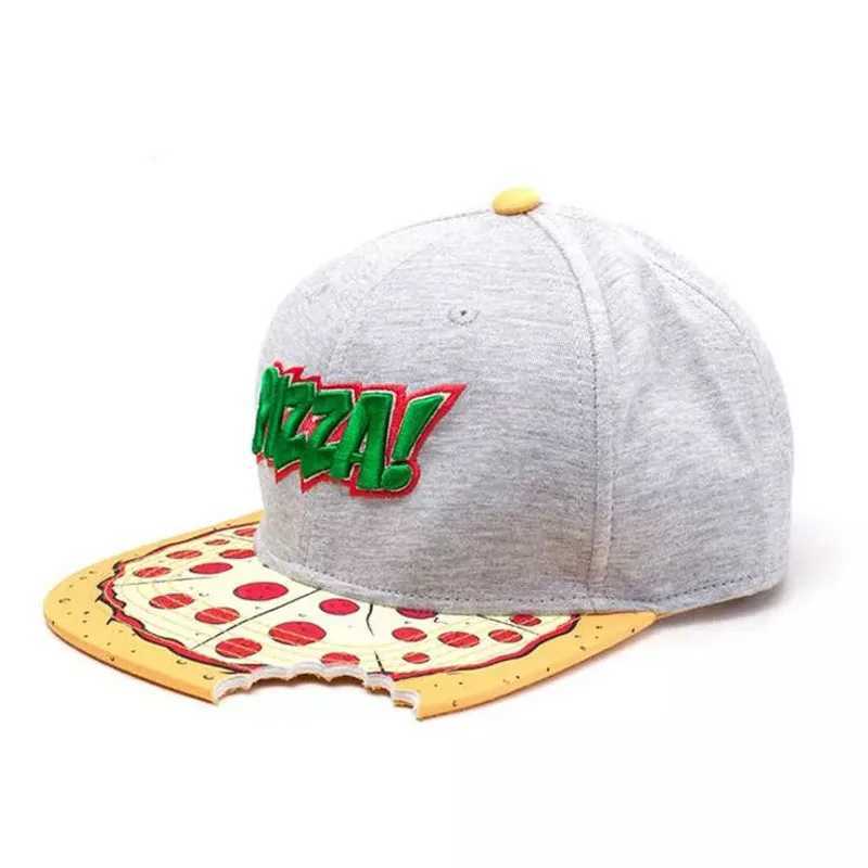 Caps Hats PANGKB brand PIZZA hat hip-hop snapshot hat suitable for adult womens outdoor leisure sun baseball hat H241223