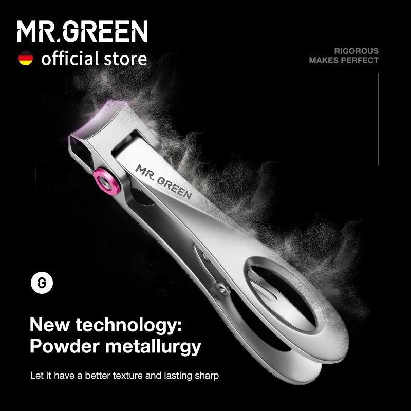 MR.GREEN Nail Clippers Stainless Steel Wide Jaw Opening Manicure Fingernail Cutter Thick Hard Ingrown Toenail Scissors tools 250103
