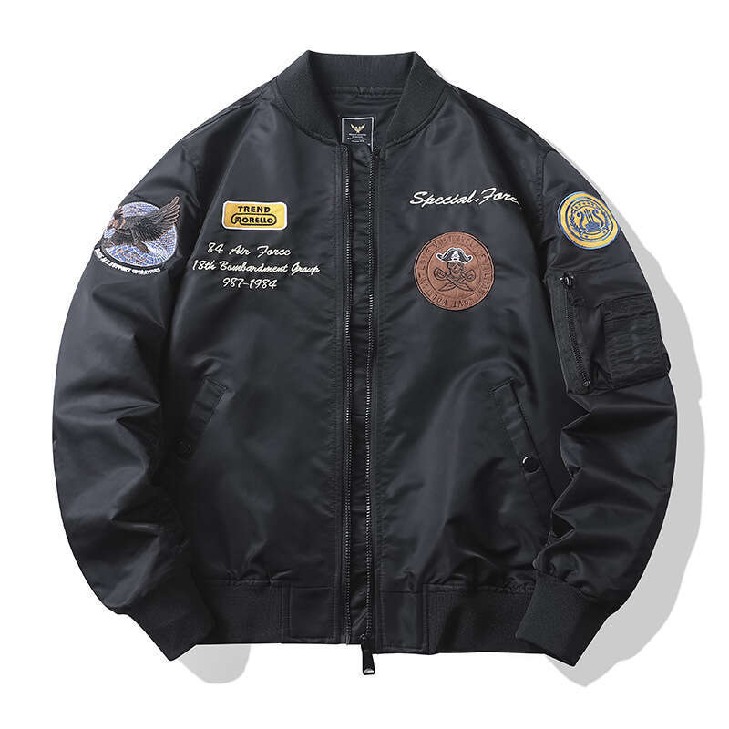 Men's Wear Casual Jacket New Autumn/Winter Air Force Ma1 Pilot Jacket Men's Embroidered Baseball Jersey Spring/Autumn Large Coat