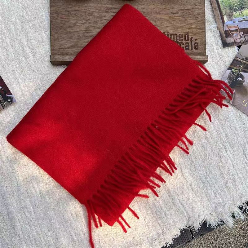 T025 wool scarf female autumn and winter milky white wool neck scarf new style high-grade warm shawl