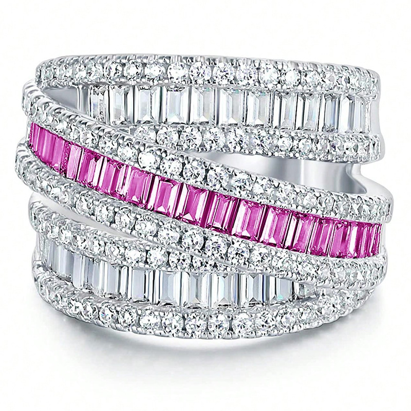 Handmade Elegant Wedding Rings Luxury Jewelry 925 Sterling Silver Princess Cut White Topaz CZ Diamond Gemstones Ovil Party Eternity Women Vintage Ring