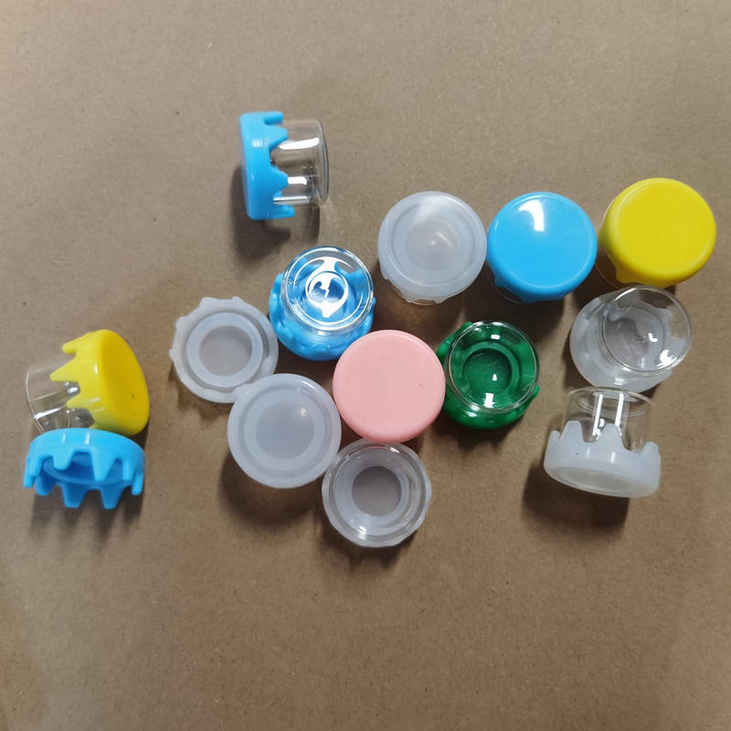 6ml Dry Herb Container Food Grade Nonstick Wax Storage With Silicone Lid Glass Box Oil Jar