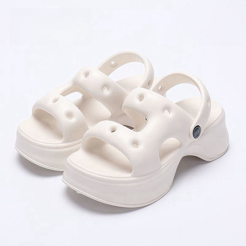 Hot Free shipping for womens designer slippers black white khaki rose red Fashionable and versatile height increasing travel slippers