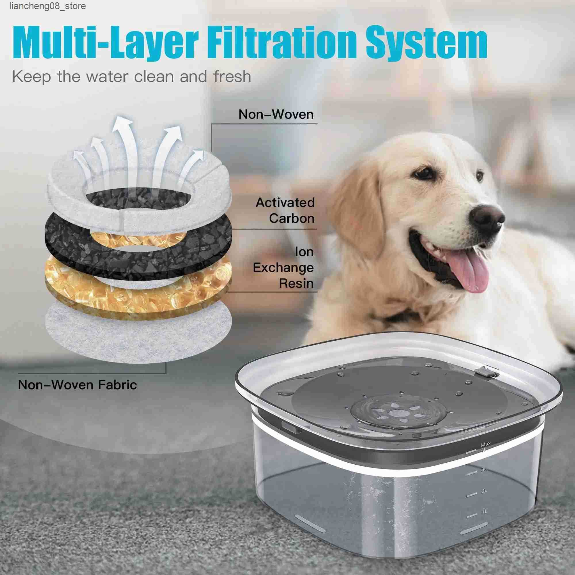 Dog Bowls Dishes Dog Water Bowl 2L No Spill Dog Bowl Large Capacity Spill Proof Slow Water Feeder No Splash Dog Bowl Pet Water Drinking Bowl L240910
