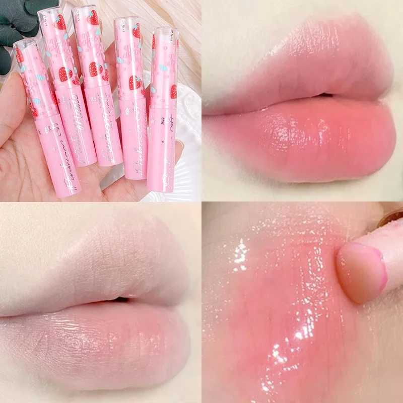 Natural Pink lipstick Temperature Change Color Strawberry lipstick Lasting Moisturizing Anti drying Reduces Lipliner Lip GlossW241223