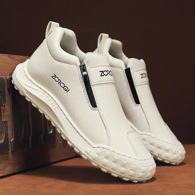 Comfortable and Stylish Unisex Zippered Sneakers for Outdoor Activities Trendy Spring Edition