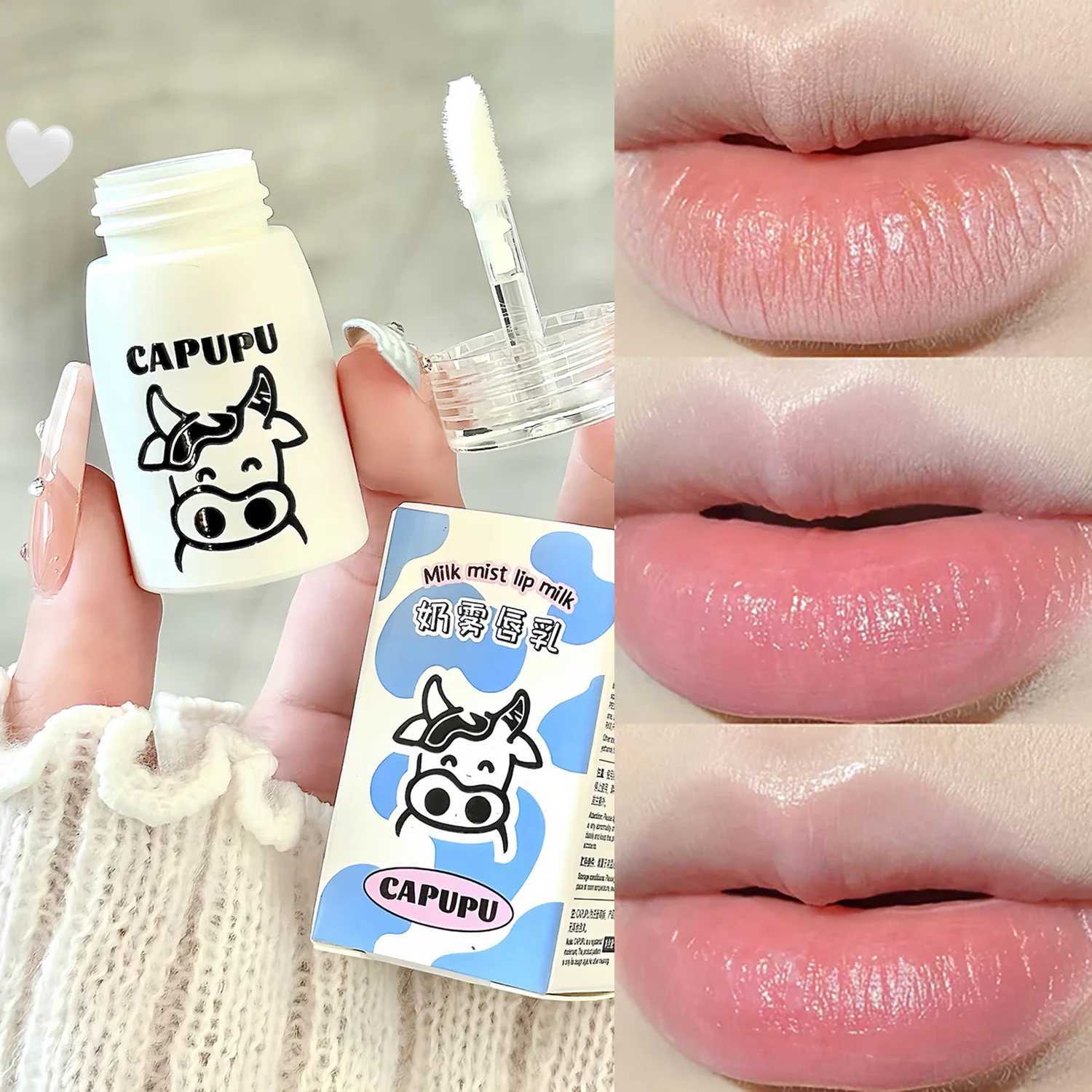Natural Milk Flavor Lip Balm Milk Cream Moisturizing Non-stick Lip Tint Lip Oil Clear Hydrating Plumping Korean Lips Care MakeupXJ241223