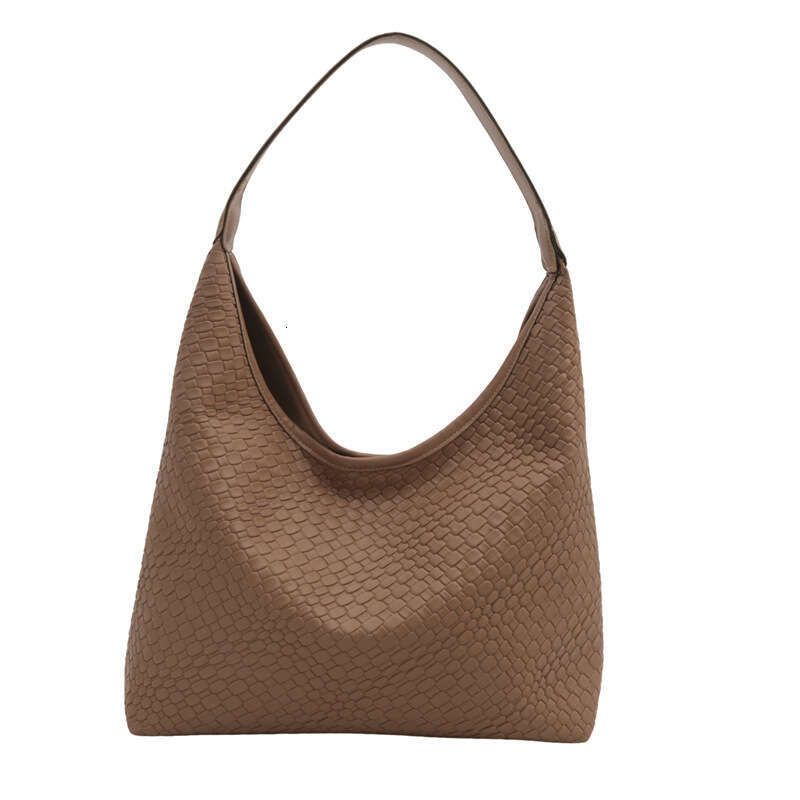 Casual Retro Large Capacity For Women, New Popular Explosive Styles, Versatile And Stylish Shoulder Bag, Woven Bucket Bag