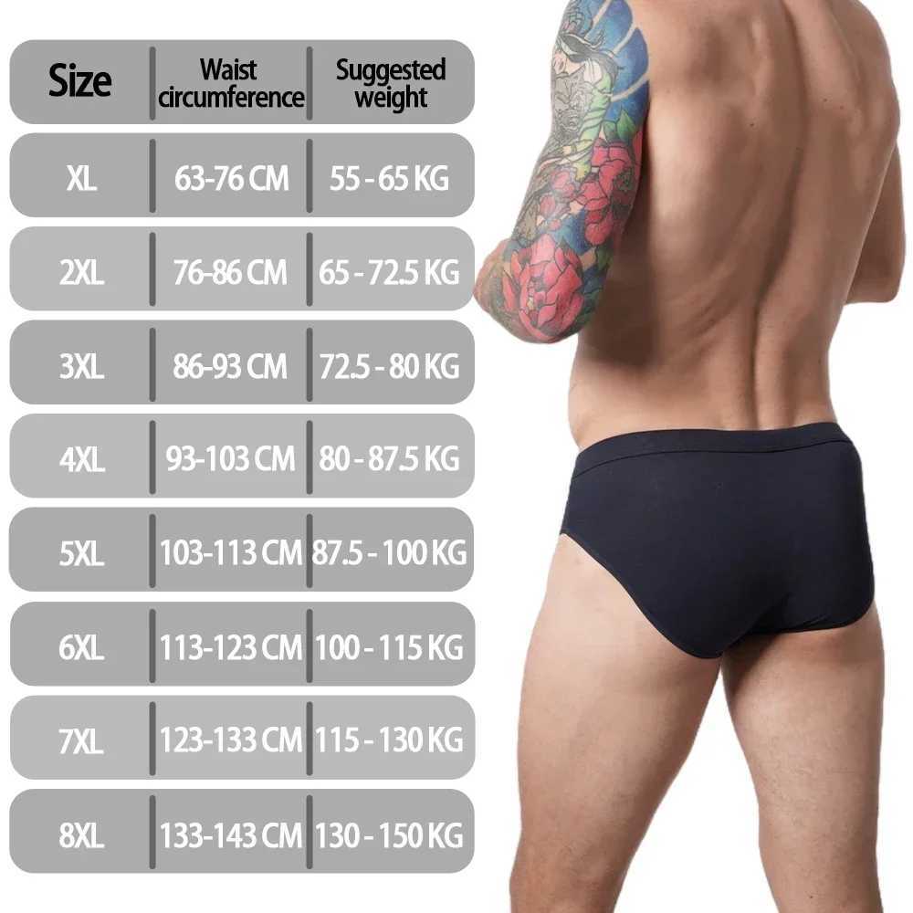 5 pieces of mens cotton underwear mens sexy underwear Plus Sze solid breathable underwear triangle underwear Para Hombres mens gift 2025 W241223
