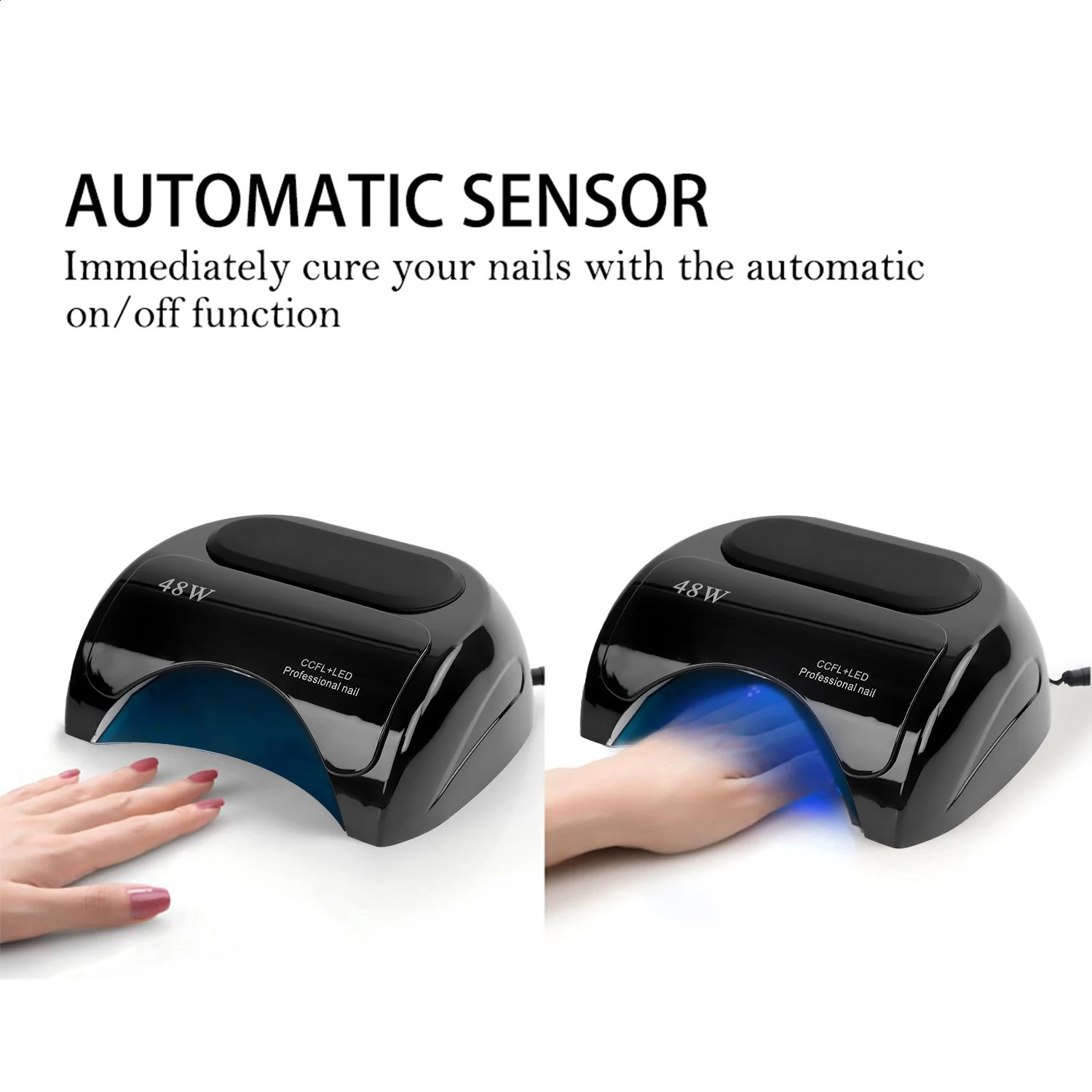 Biutee Professional 48 W CCFL LED UV Lamp Nail Dryer For Nail Gel Polish Curing Nails Lamp Dryers Art Manicure Automatic sensor 241223