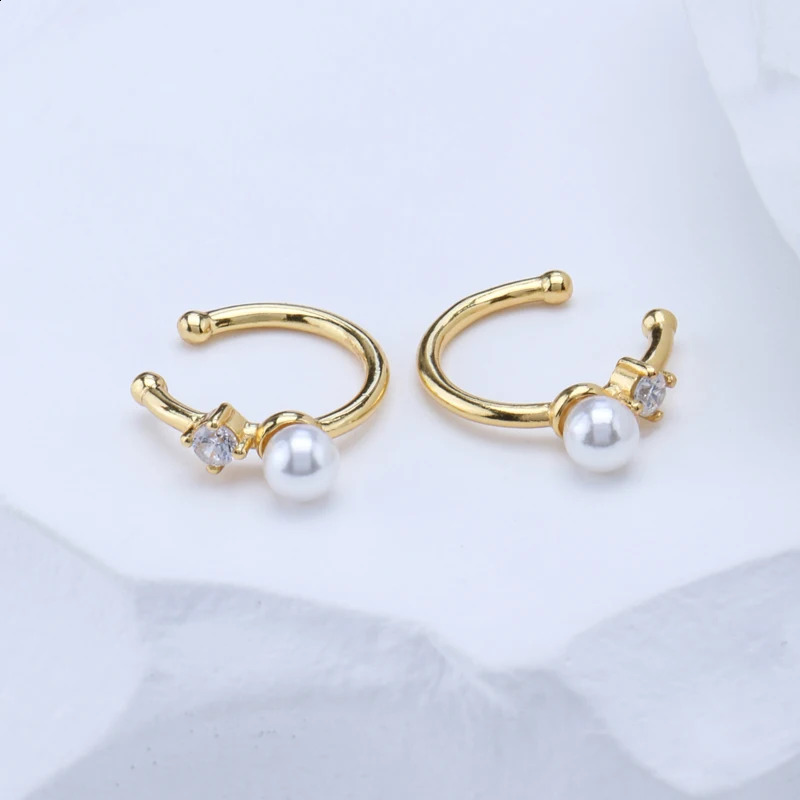 Simple Fashion 925 Sterling Silver Single Ear Clip Earrings Electroplated 18K Gold For Women Without Pierced Ears Earrings Gift 241220