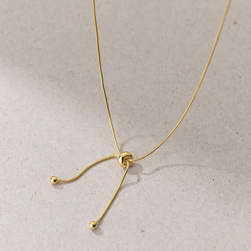 WOOZU 925 Sterling Silver Necklace for Girl Fashion Small Beads Elegant and lovely Necklace Gift for Friend 241220