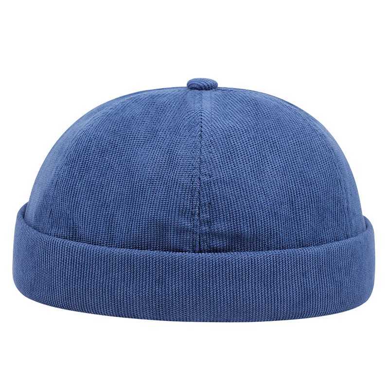 Caps Hats Spring and summer new casual landlord street melon skin tidal hat without Brim retro hip-hop hat unisex hat H241223