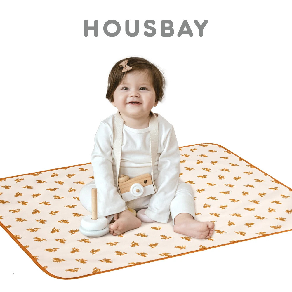 Baby Changing Mat 70*90Cm Waterproof Absorbent Diaper Changing Pad Crib Nappy Pad Portable Foldable ChildrenS Mat For Travel 241223