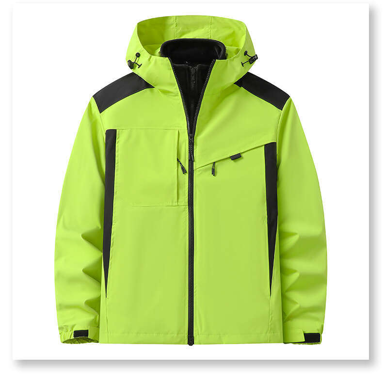 streaming waterproof windproof outdoor three in one jacket for men and women, two-piece jacket, silver fox fur