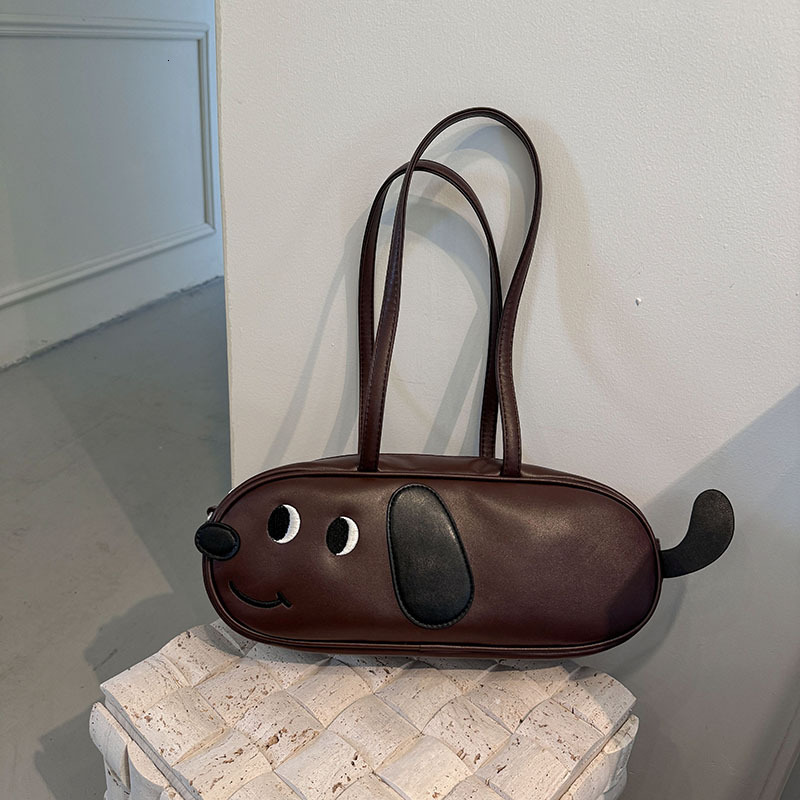 Designer Fun Sausage Dog PU Shoulder Bag New Matte Sausage Dog Bag French Stick Bag Armband Bag Crossbody Bag