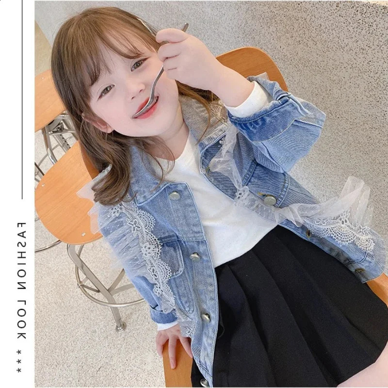 Girls Jacket Autumn Spring Baby Girl Clothes Fashion Kids Jean Coat for Girls Denim Coats Children Outerwear 2-7Yrs 241223