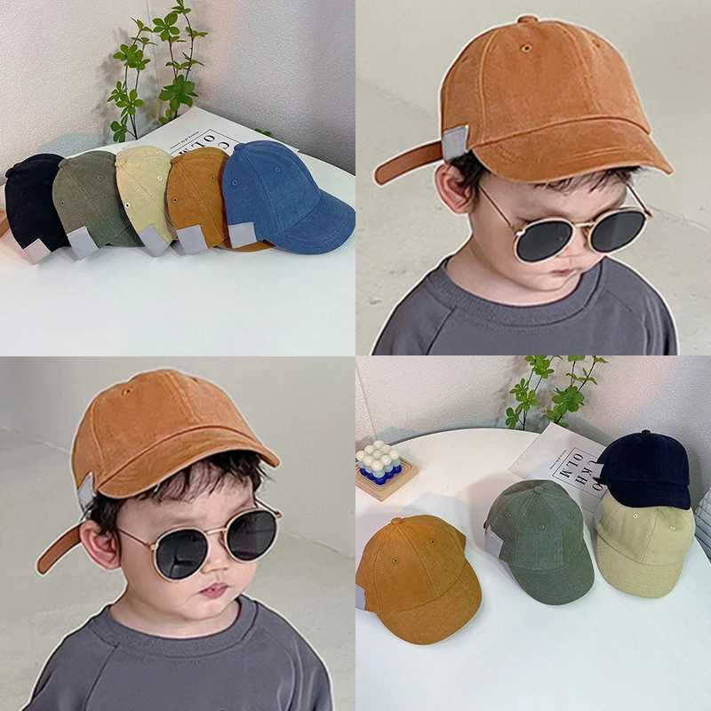 Caps Hats Baby Baseball Hat Kids Boys Sun Protection Cap Summer Soft Cotton Adjustable Children Girls Peaked Caps H241223