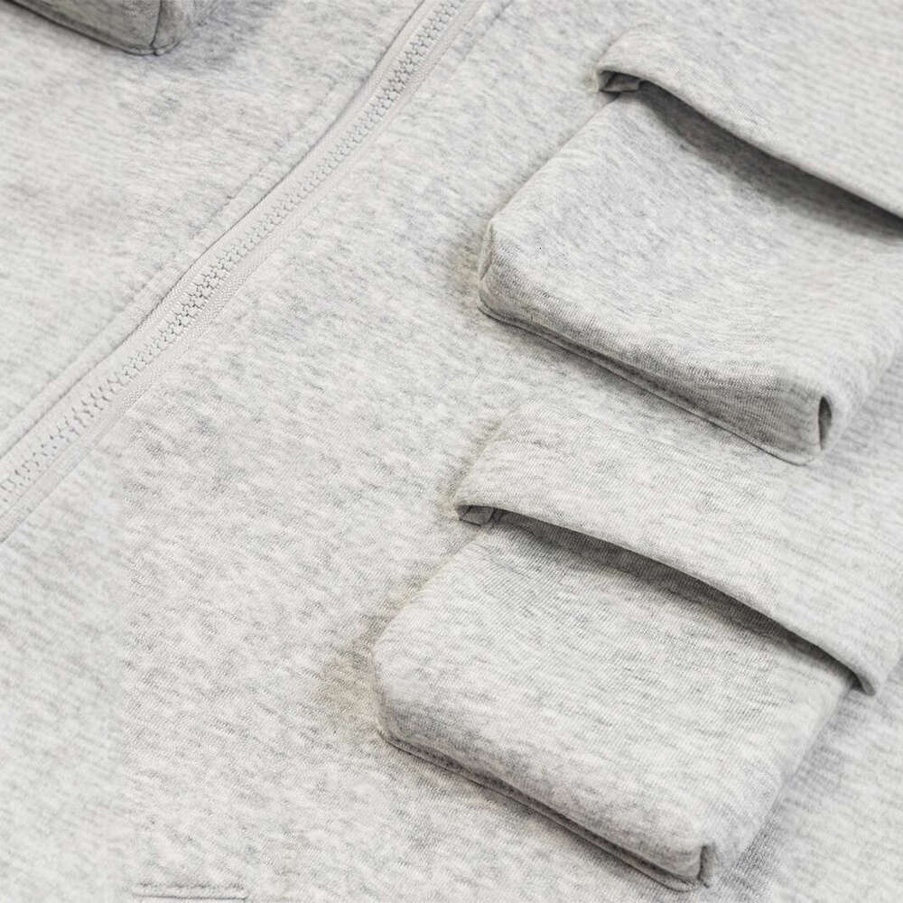 Men's Wear Loose Fitting Suit Spring And Autumn Hooded Zipper Trendy Men's Hoodie American Loose Shoulder Cardigan