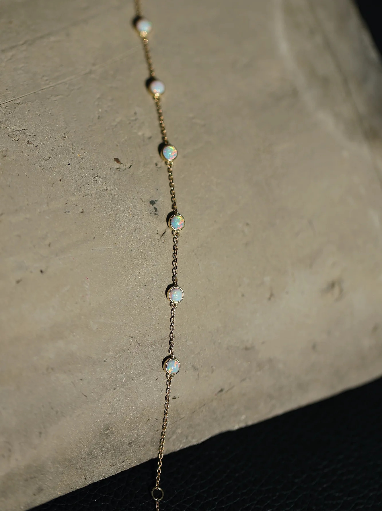CCFJOYAS 100% Real 925 Sterling Silver Seven Round Mini Opal Bracelet for Women 18k Real Gold Plated Fine Retro Niche Jewelry 241220