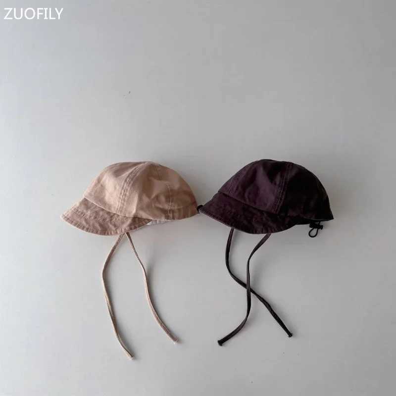 Caps Hats Soft Brim Baby Hat Solid Color Cotton Childrens Baseball Hat Outdoor Leisure Spring Summer Preschool Baby Sun Sunshade Hat H241223
