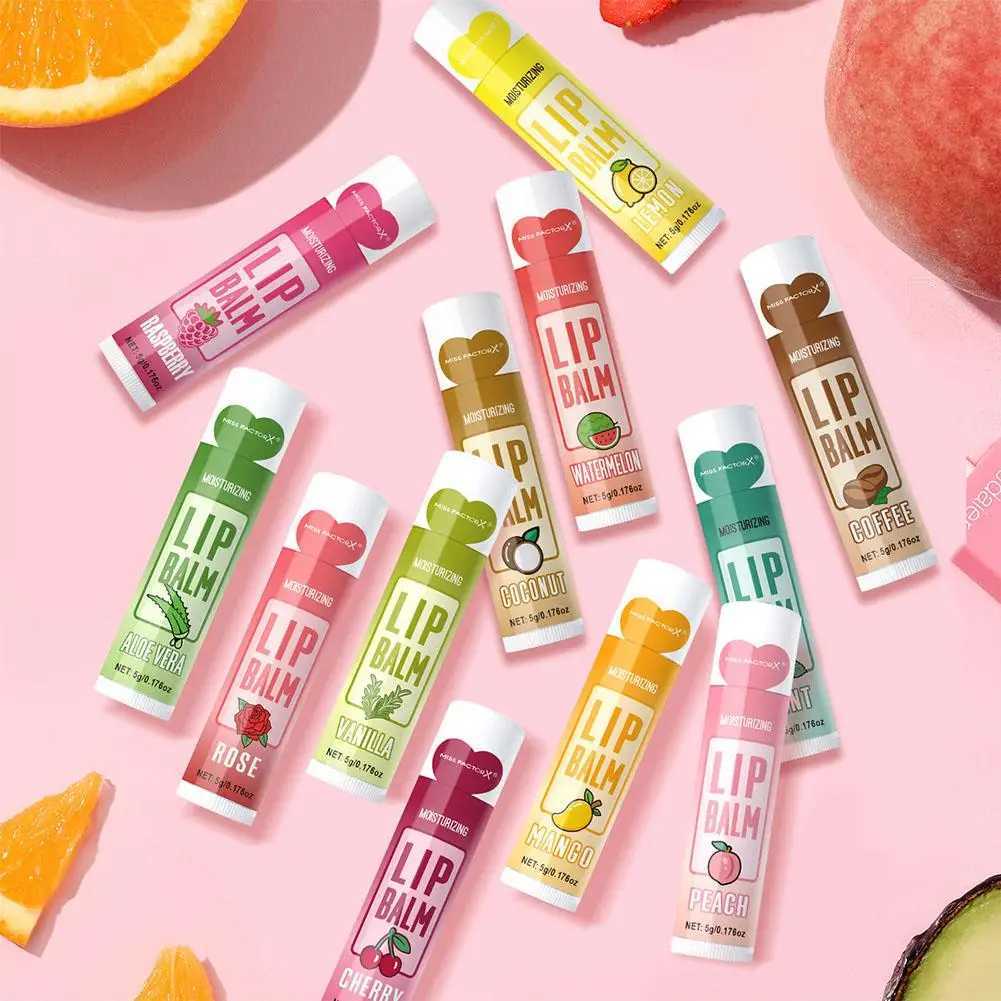 24 PCS Holiday Fruit Flavors Lip Balm Set Moisturizing Lip Balm Christmas Party Gift Set Hydrating Tinted Lip Balm Care LipstickXJ241223