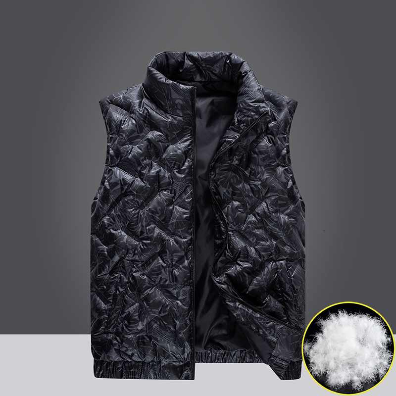 Autumn And Winter Vest Men New Thickened Plus Size Down Cotton Vests Loose Outer Warm Jacket Undershirt With Collar