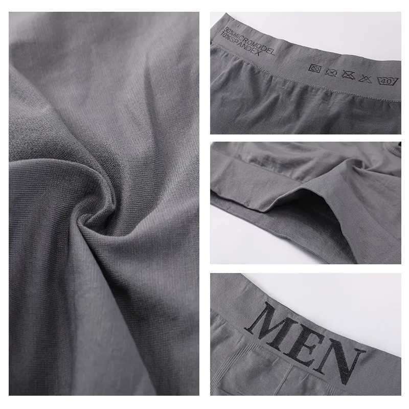 3 pieces/batch of mens underwear breathable mens boxer solid underwear comfortable mens brand shorts black and blue underwear W241223