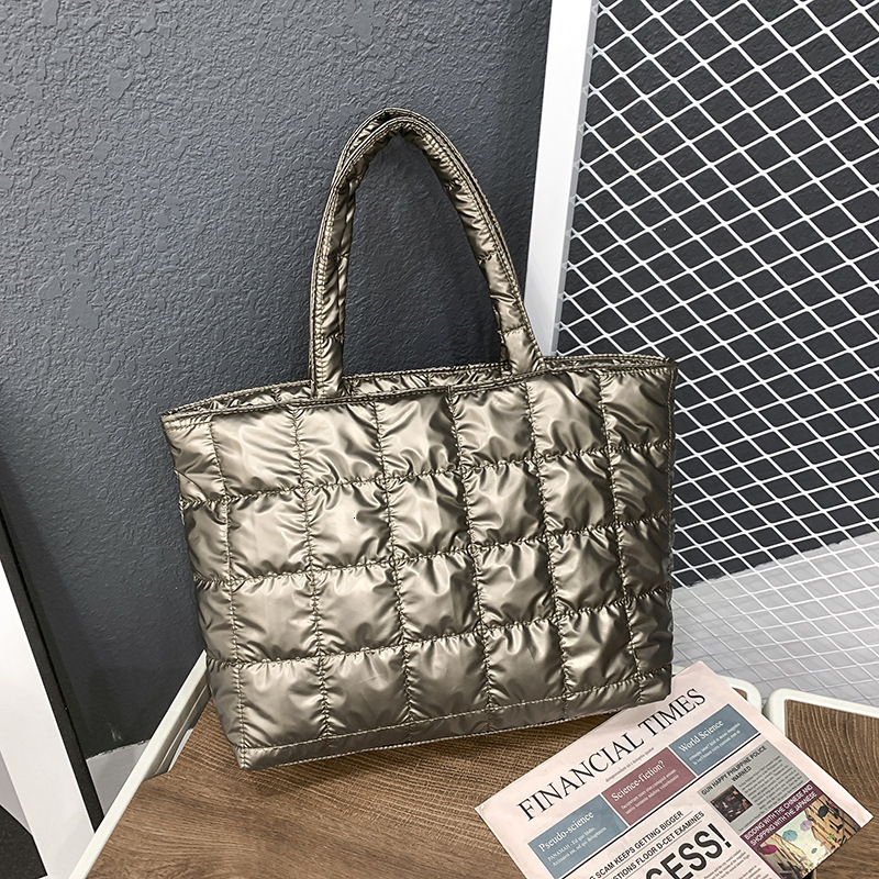 New Fashion Casual Women's Bag Autumn/winter Cotton Jacket Large Capacity Handbag Shoulder Bag Crossbody Bag Lightweight Outdoor Down Bag