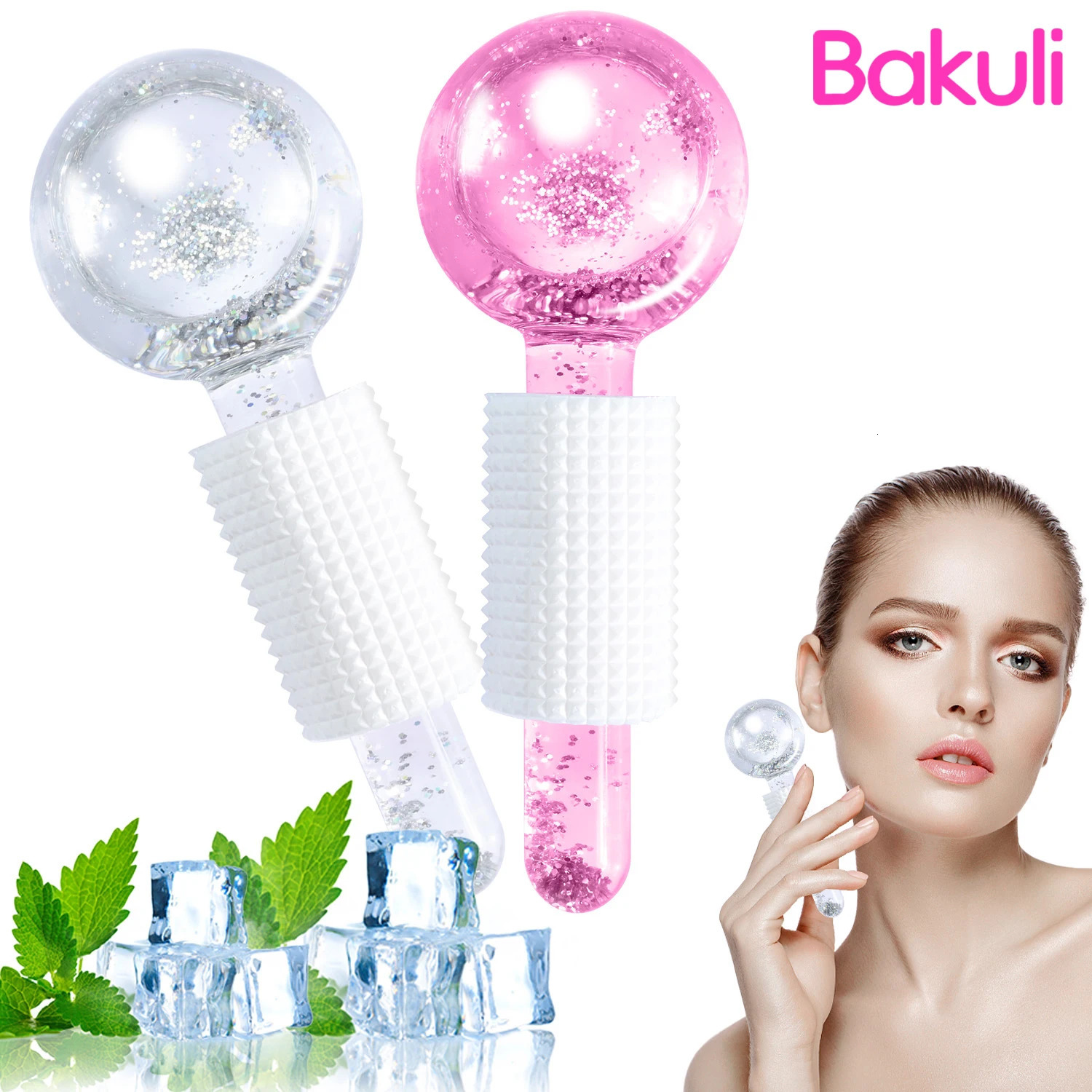 exquisite ice hockey Beauty Salon Crystal Energy Ball Face care Womens massage glass ball Korean wave beauty 241213