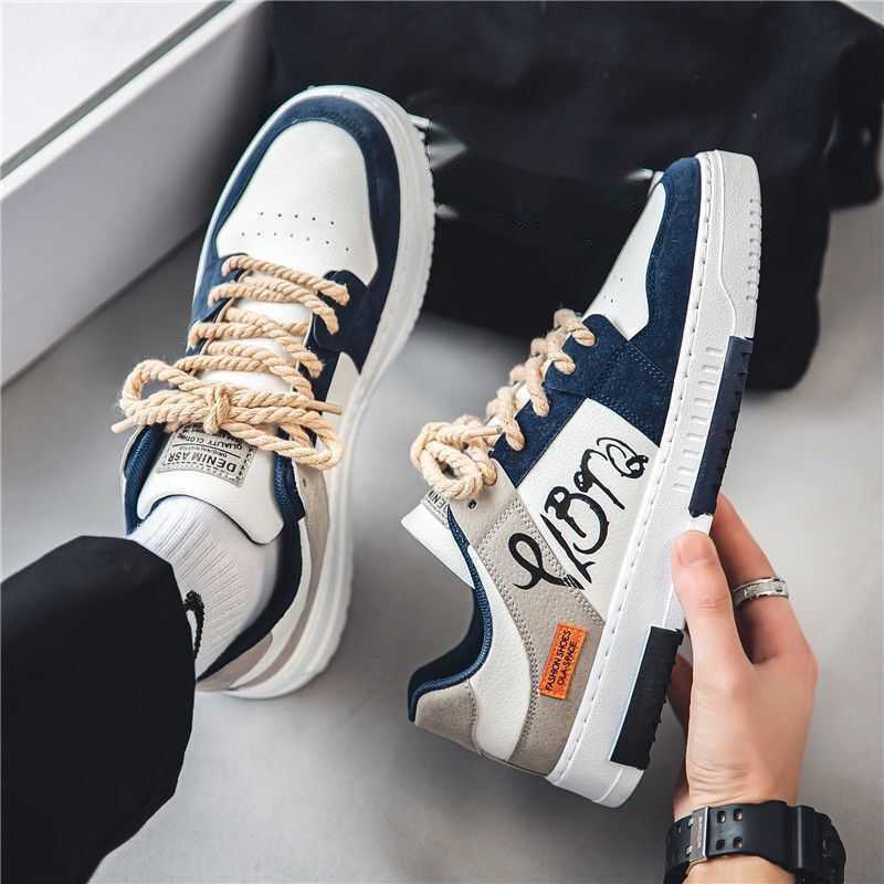 NXY Spring Mens Breathable Canvas Shoes for Male Students Trendy and Versatile White Shoes Thick Soled Sports and Leisure Board Shoes