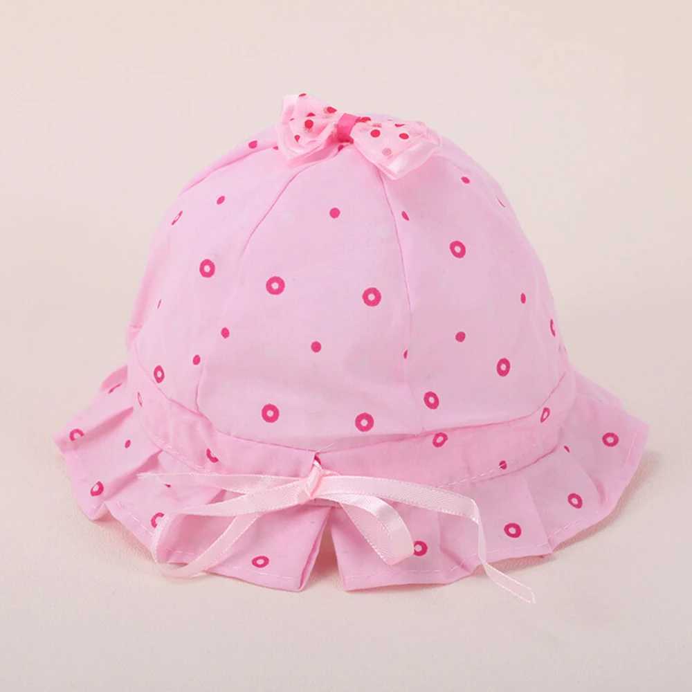 Caps Hats Junyeh baby spring summer sun hat 0-8 months cute adjustable baby fisherman hat bucket hat newborn head decoration H241223