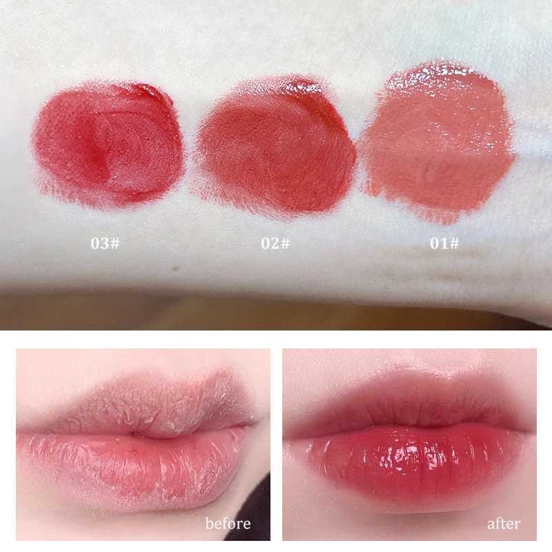 Jelly Colored lipstick Moisturizing Transparent Lip Base lipstick Anti drying Moisturizing Lip Care Lip Gloss Coloring CosmeticsW241223