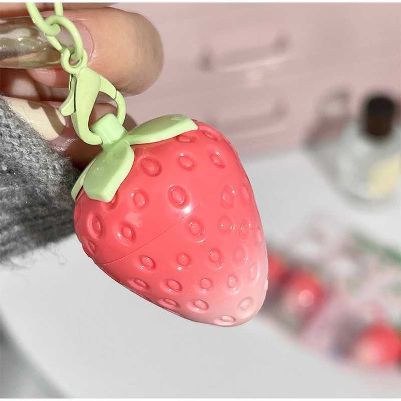 Mini Strawberry Warm Change Lip Balm Moisturizing Anti-dry Easy To Carry Lipstick Colored Lip Tint for Makeup GlossXJ250312