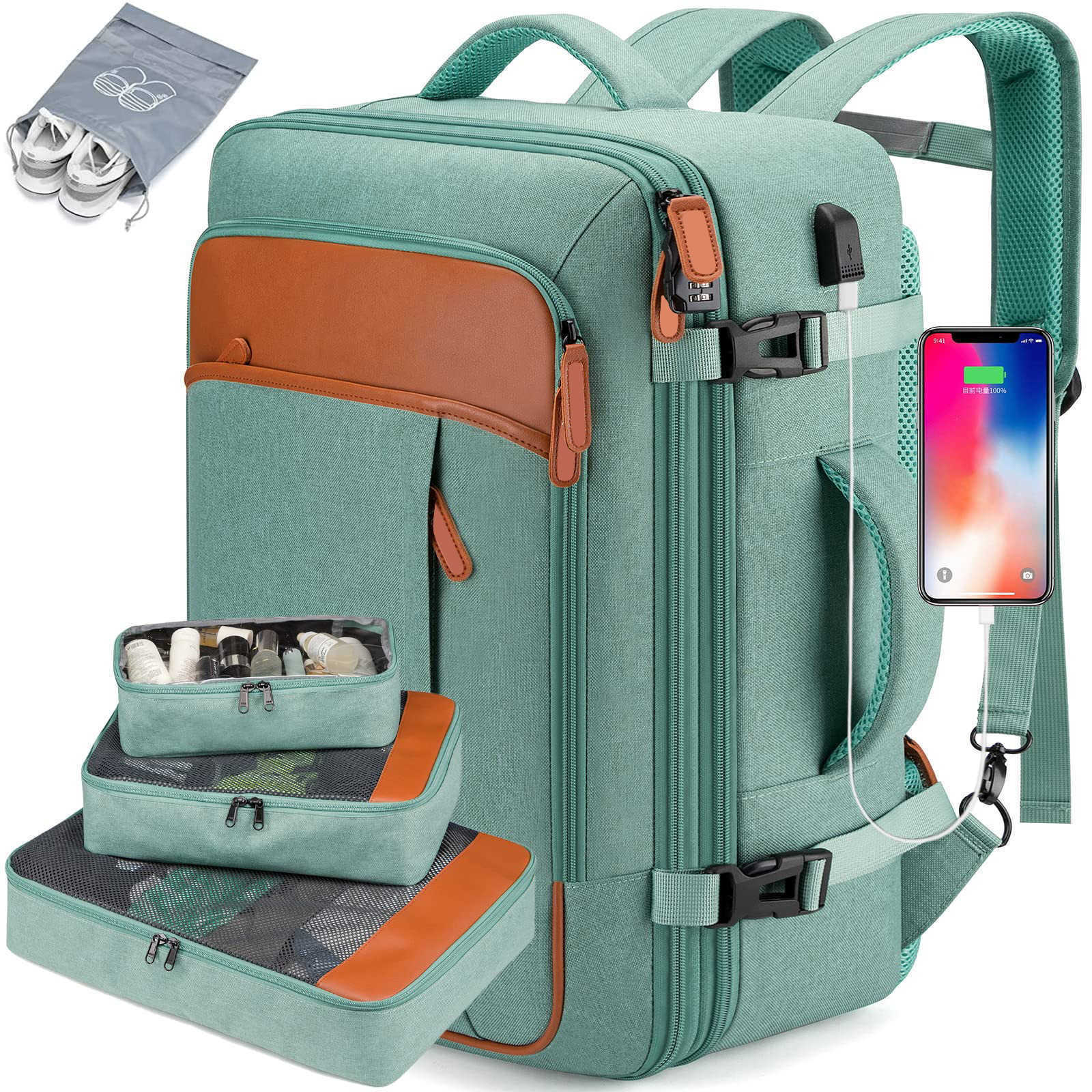 Mens Large Business Laptop Backpack Luxury Multi Functional Computer Bookbag Leisure Travel Handbag Bagpack 241223