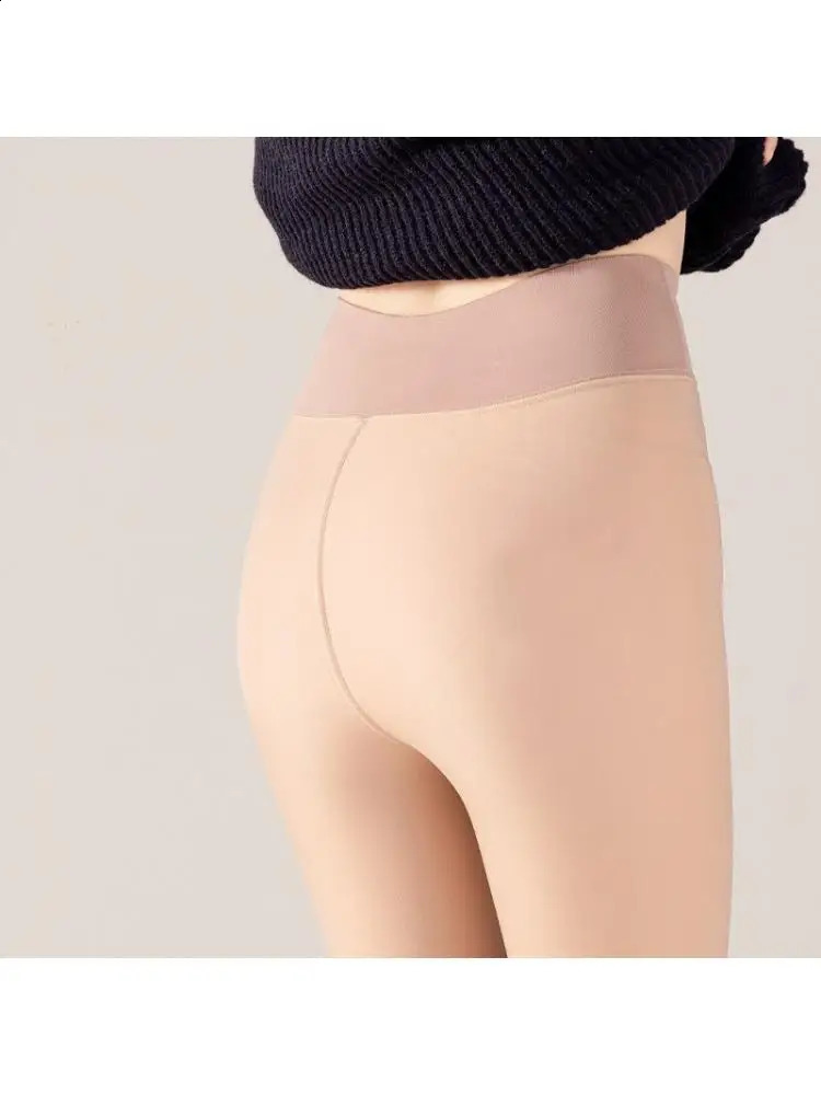165- 185cm Tall Lengthened Women Leggings First Line Thick Velvet Flesh Color Pantyhose Water Light Leg Artifact 241217