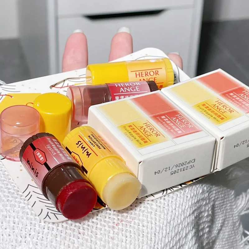 Honey Fruit Mini lipstick Moisturizing and Nourishing Anti wrinkle Lip Care facial mask Anti crack Smooth Lip Sleep Fine Line lipstickW241223