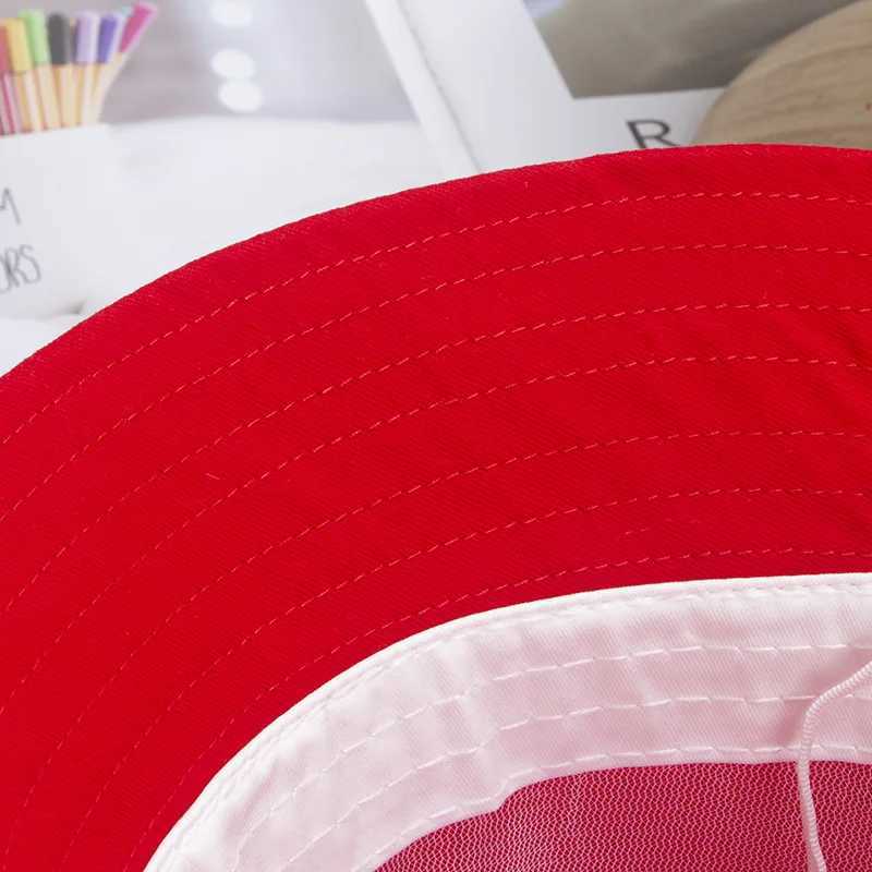 Caps Hats Cute childrens cartoon bucket hat baby boy girl outdoor sun hat childrens summer hat strap windproof rope 2-8 years old H241223