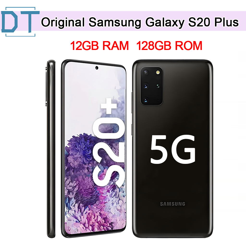 Samsung Galaxy S20+ Plus G986U1 5G phones 128GB ROM 12GB RAM Snapdragon 865 Cellphone 6.7" Octa Core Original Mobile Phone 1pc