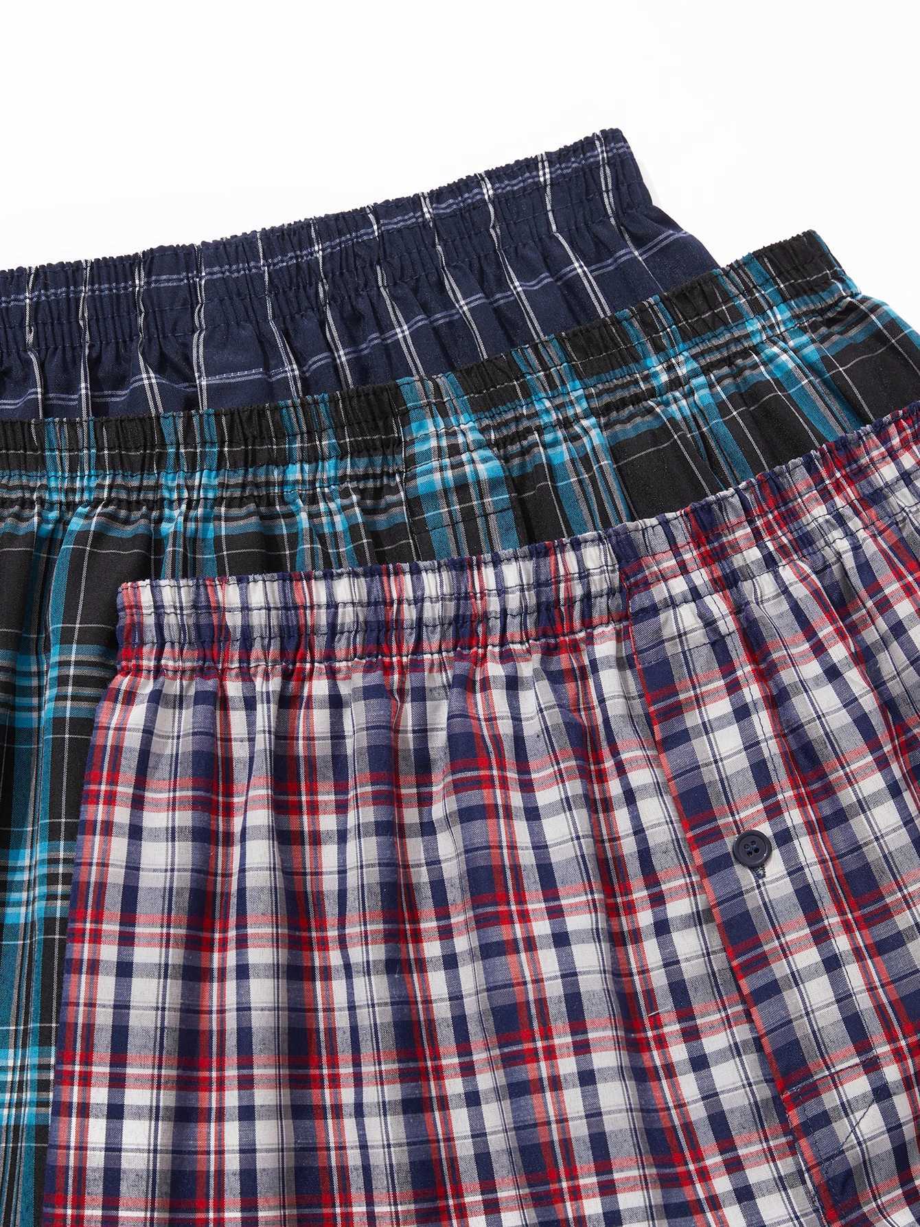 Jupiter Secret 6-piece boxing shorts casual plain waistband button mens boxing underwear woven shorts home random color W241223