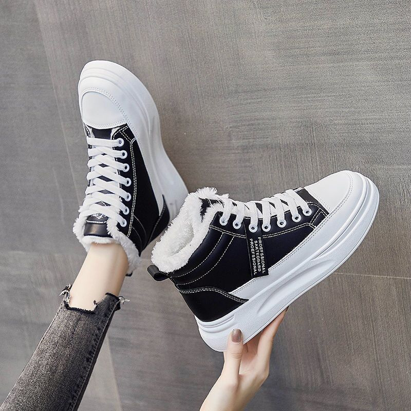 High Top Ddmywed For Women Anti Slip Versatile Student Board Shoes Autumn And Winter Thick Soled Midsole New White Chinese Brand F Ddmysaturn