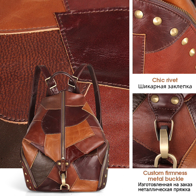 Cobbler Legend Fashion Women's Backpack Vintage Genuine Leather Female Travel Bags Casual Shoulder Bag For Student/Teenage