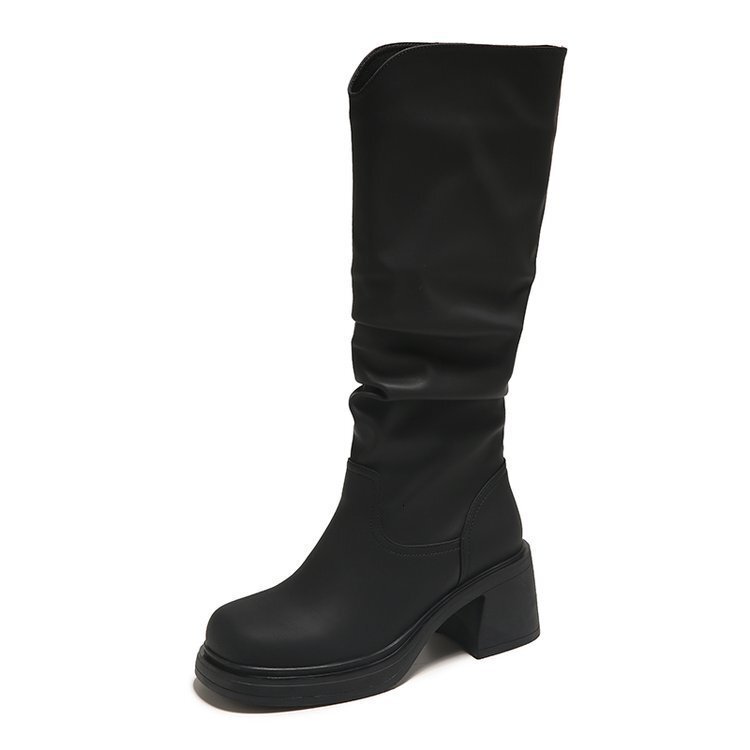 Pile Long Ddmywed For Women Not Over The Knee Western Cowboy Boots Autumn Winter New Style Thick Heel Slim And Tall Knight Chinese Brand Shoes F Ddmys